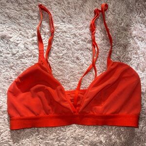 Auden Vibrant Red Mesh Bralette